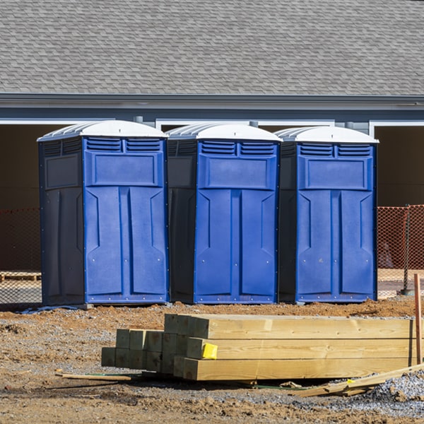 what is the expected delivery and pickup timeframe for the portable restrooms in Lewisville North Carolina